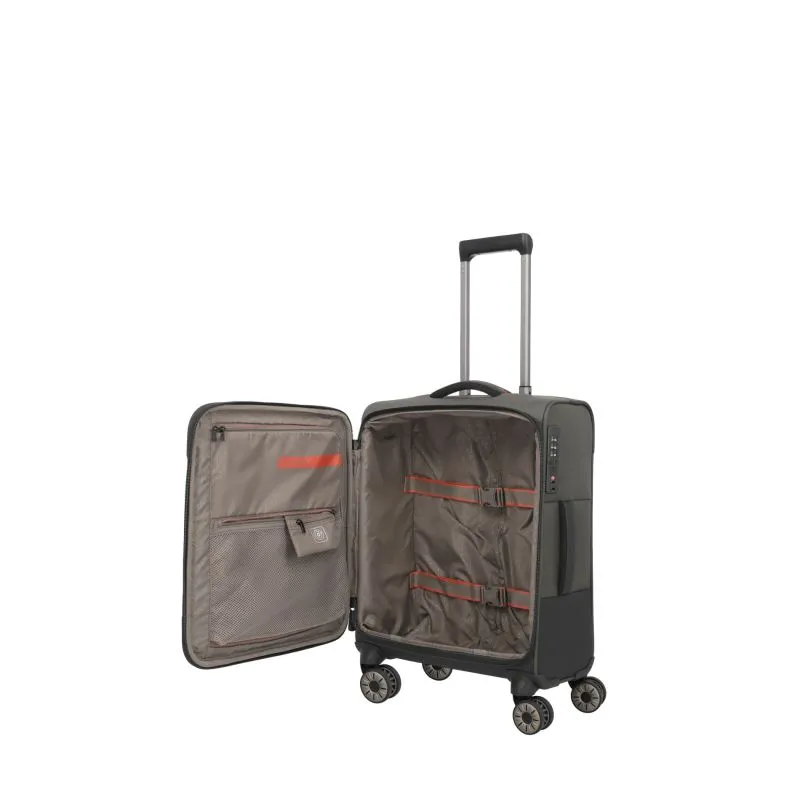 Travelite CROSSLITE Bordtrolley S mit 4 Rollen (55 cm) - Oliv