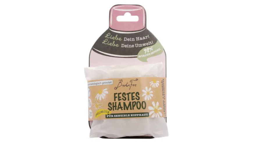 BadeFee Festes Shampoo Kamillenblüten 80 g