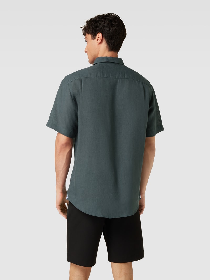 Freizeithemd mit Button-Down-Kragen in stein