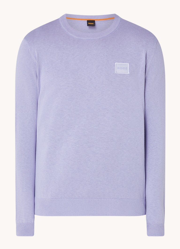 HUGO BOSS Kanovano fine-knit pullover in cashmere blend with logo