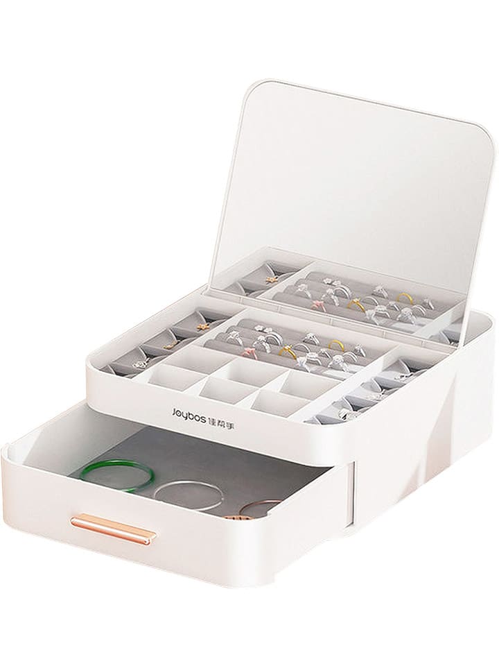 Joybos Schmuckkasten in Weiß - (B)19 x (H)8,3 x (T)23 cm günstig kaufen onesize