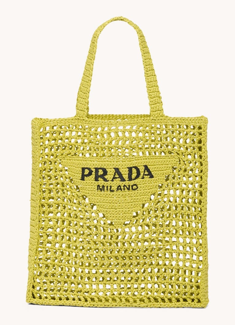 Prada raffia shopper