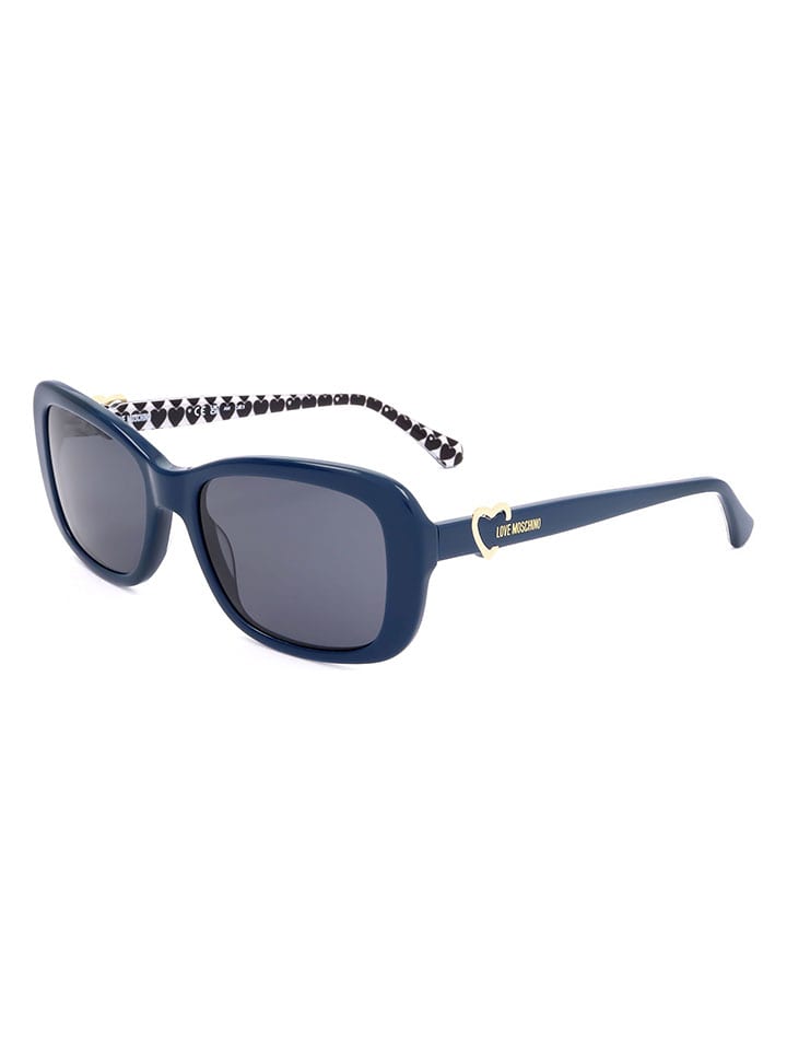 Moschino Damen-Sonnenbrille in Blau/ Dunkelblau günstig kaufen 55