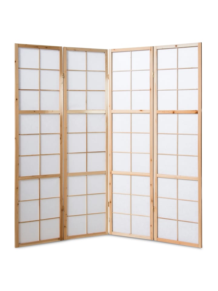Homestyle4u 4-tlg. Paravent Shoji in Braun 176x175 cm günstig kaufen onesize