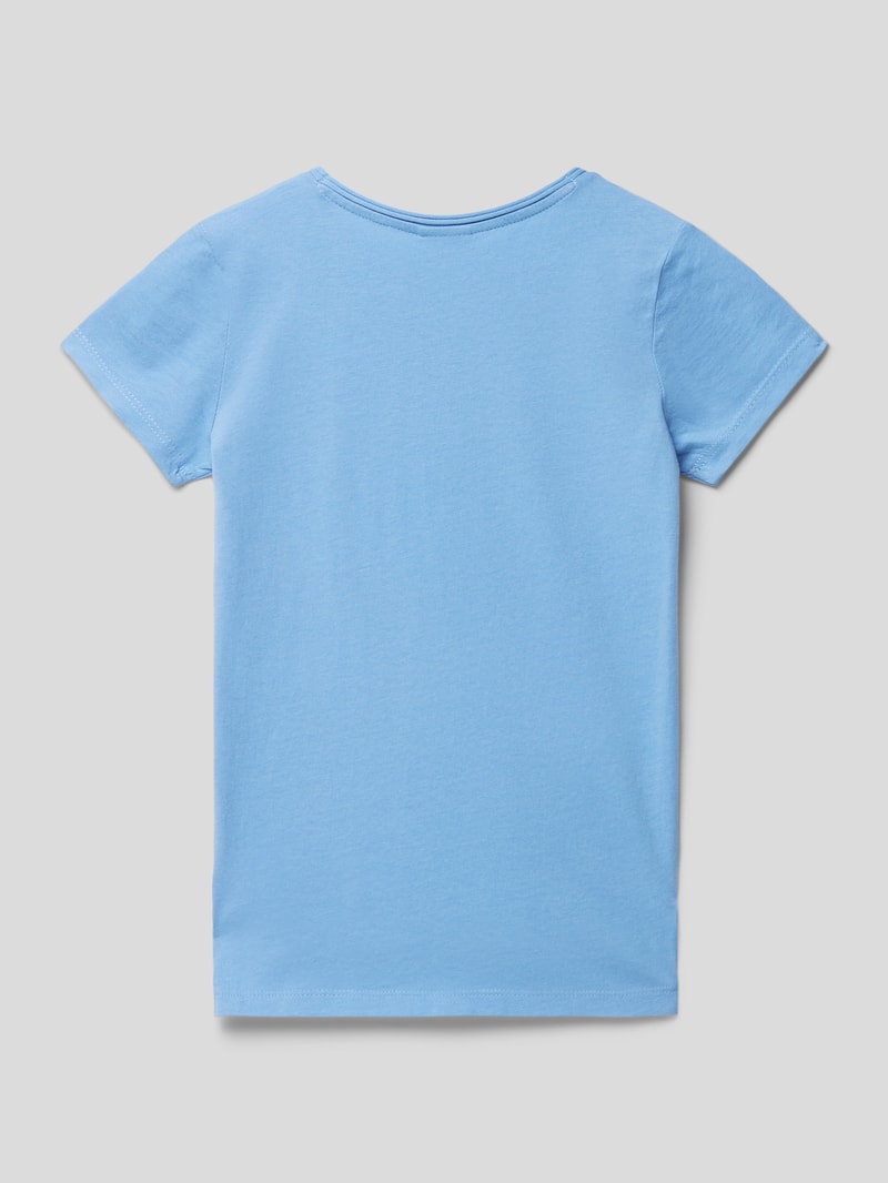 T-Shirt mit Motiv-Print in bleu