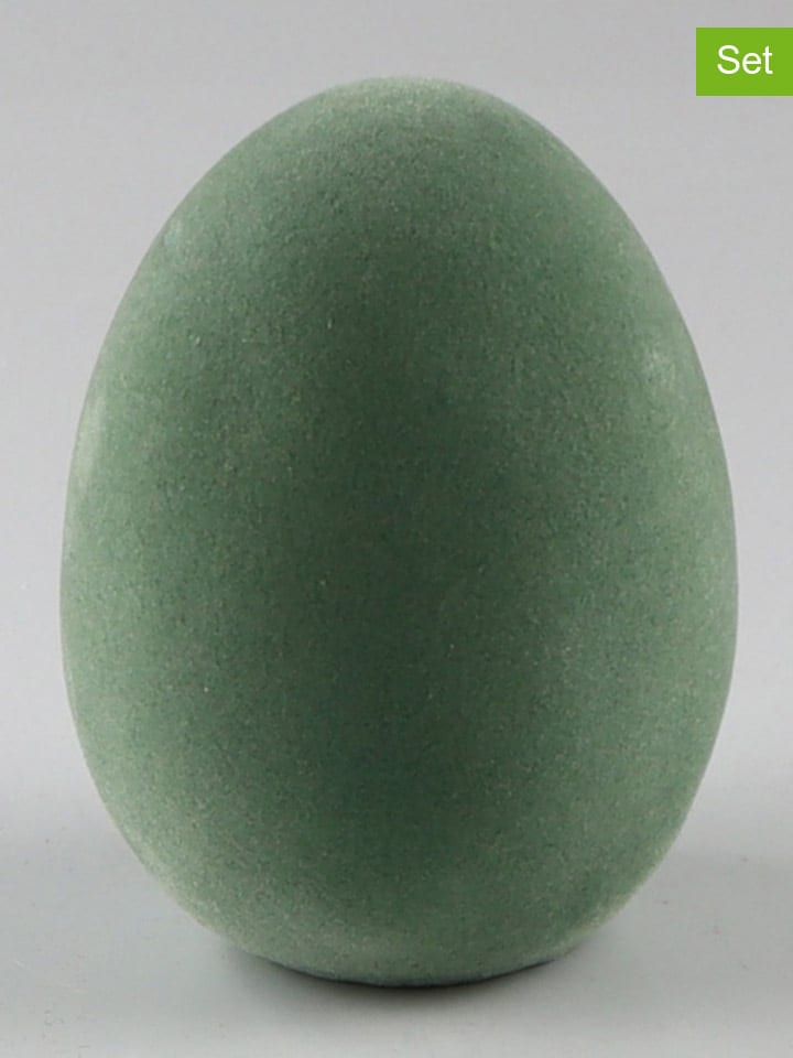 AM Design 2er-Set: Dekofiguren ''Osterei'' in Türkis - (H)10 x Ø 6,5 cm günstig kaufen onesize