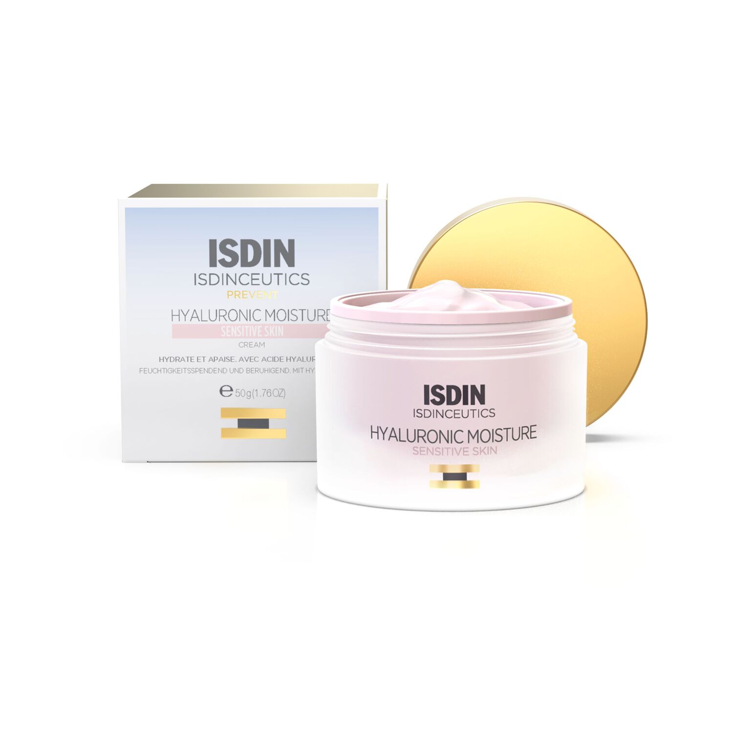 Isdin Hyaluronic Moisture Sensitive Crème hydratante visage et anti-âge pour peaux sensibles