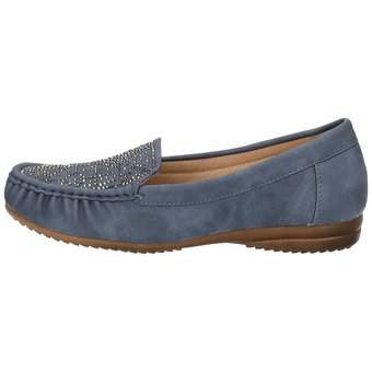 smiling for feet Mokassin in blau
