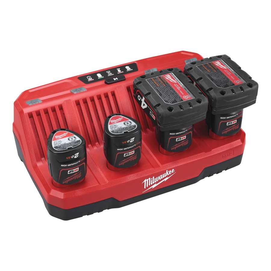 Milwaukee Zubehör 4932430554 M12 C4 4-Schacht-Ladegerät 12V