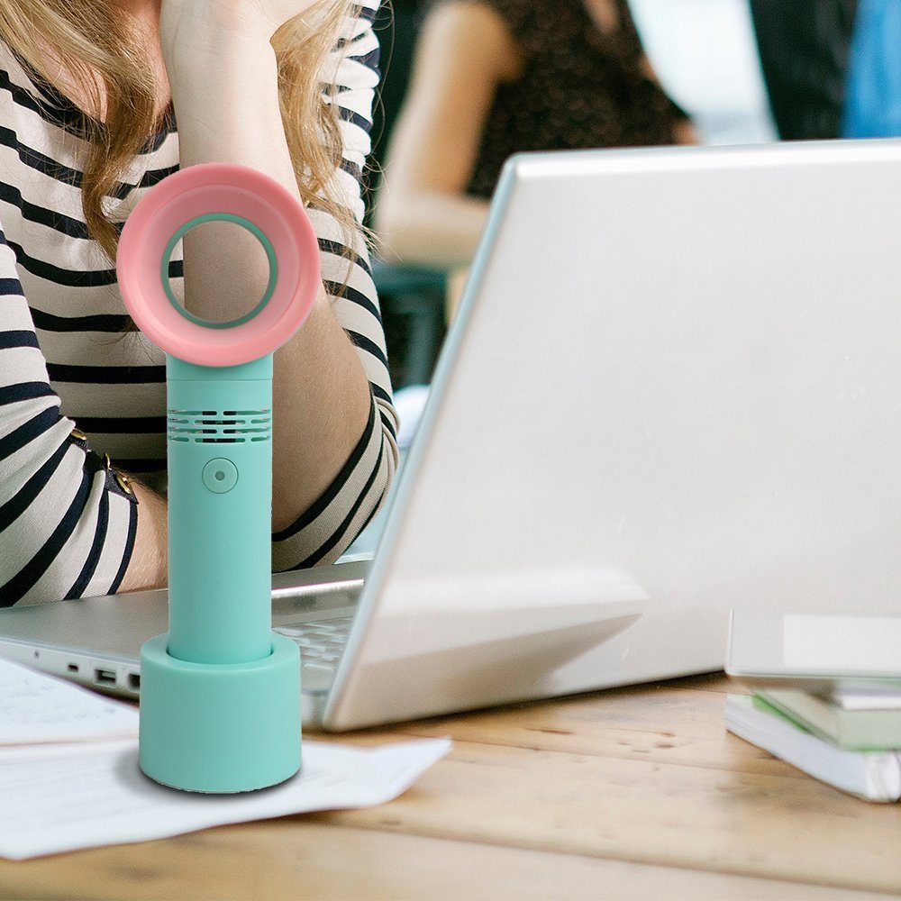 KAHOO Mini USB-Ventilator Blattloser Handventilator, USB-Ventilatoren, 3 Tempo