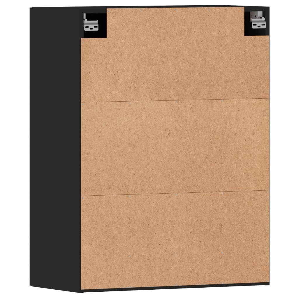 vidaXL Anrichte Wandschränke 2 Stk Schwarz Holzwerkstoff Glas Vitrine Hängeschrank
