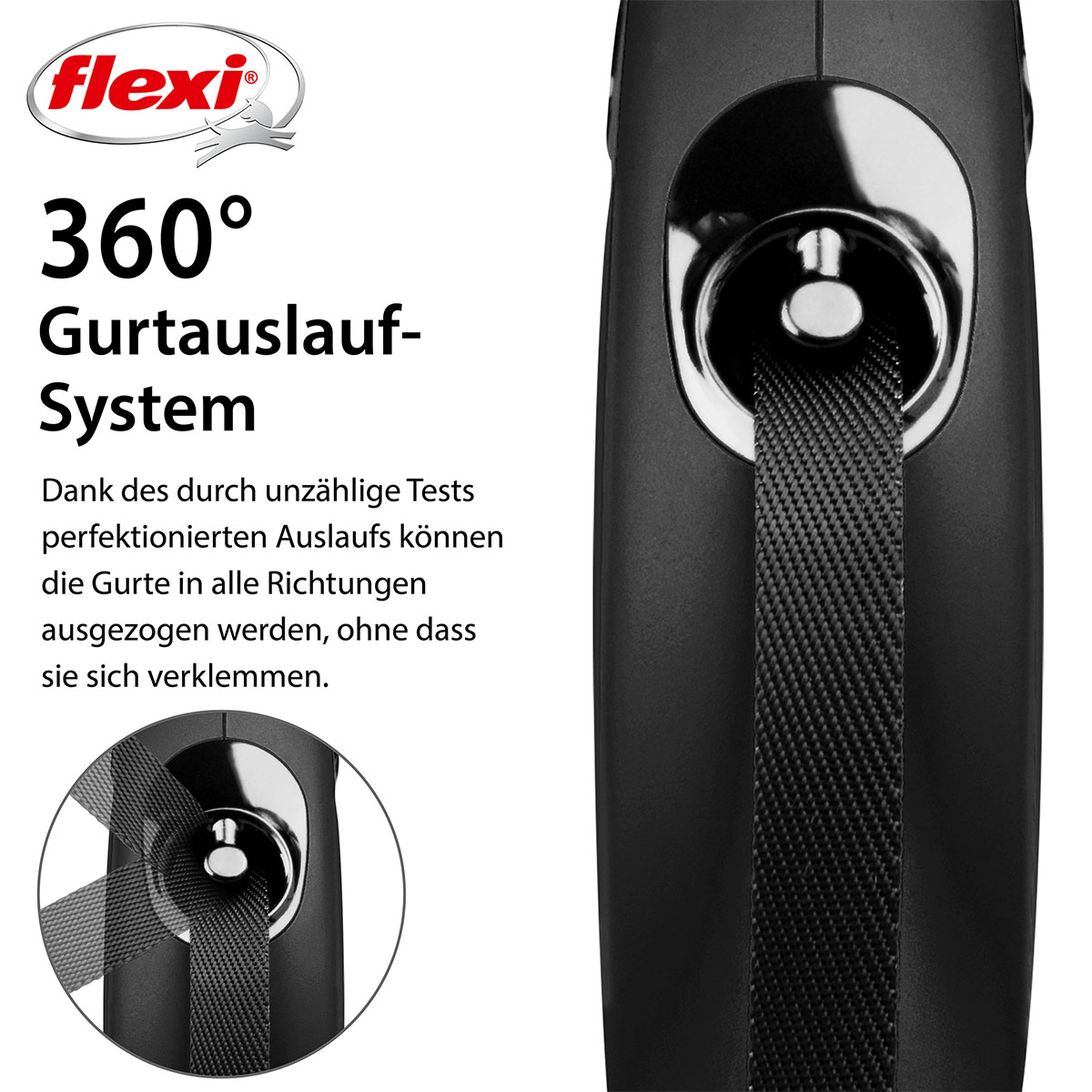 flexi New Classic Gurtleine schwarz günstig kaufen bei ZooRoyal