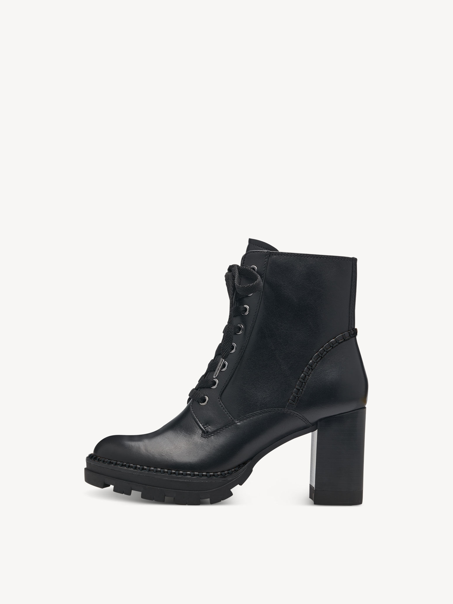 Bottine en cuir - noir