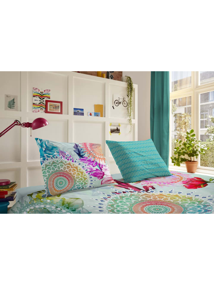 Traumschloss Comfort Flanell Bettwäsche - Acadia - farbenfrohe Mandalas in bunt günstig kaufen
