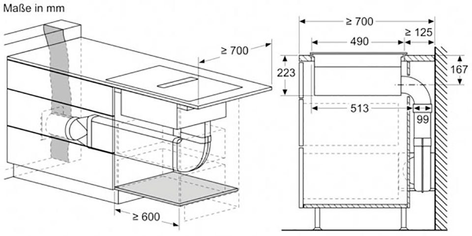 BOSCH Kochfeld mit Dunstabzug Serie 6 PVQ811F15E