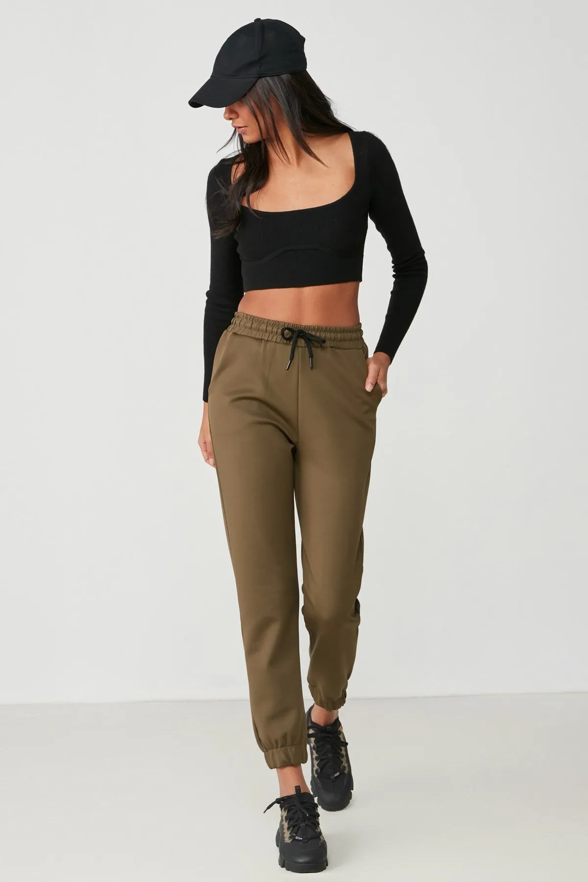 C&City  Basic Jogger-Jogginghose 802 Khaki