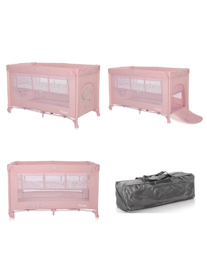 Lorelli Reisebett Noemi 2 Ebenen in rosa günstig kaufen 60x120 cm