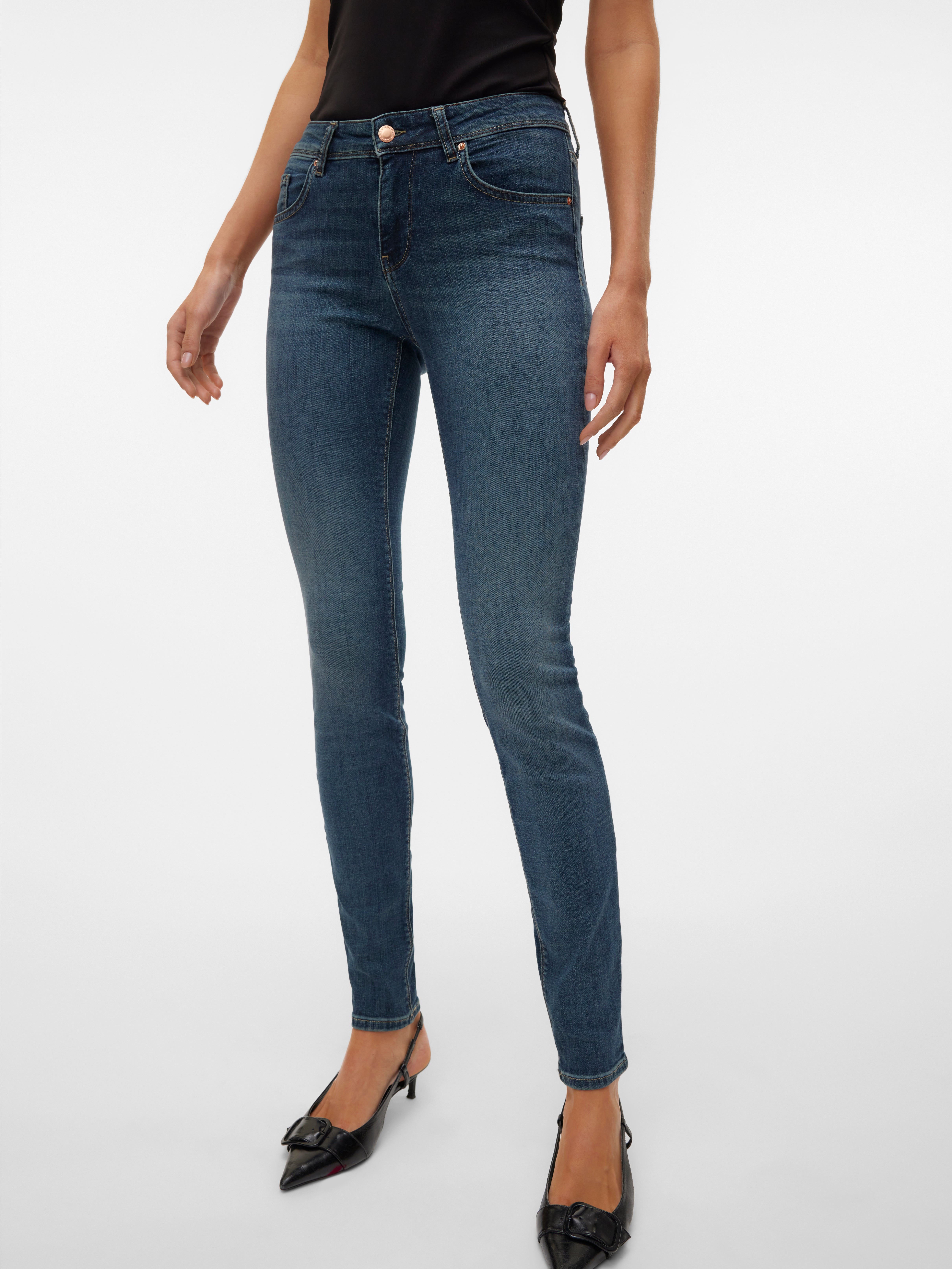 VMLUX Mid Rise Slim Fit Jeans