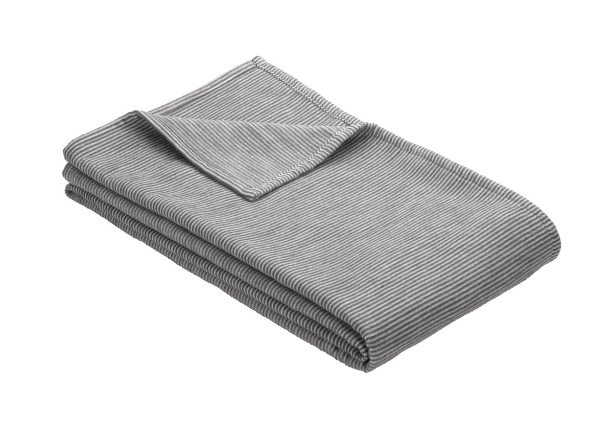 Jacquard Decke Turin mit GOTS-Zertifikat Anthrazit 140 x 200 cm