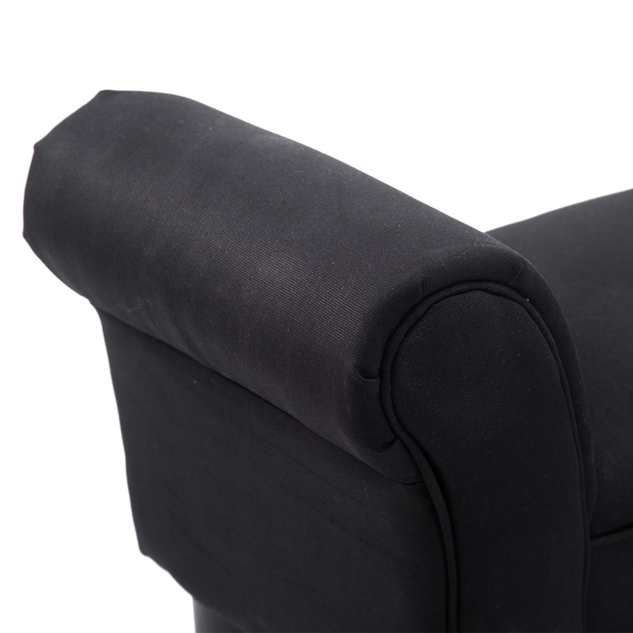 HOMCOM Sitzbank für Schlafzimmer, Bettbank, Polsterbank, MDF, Schaumstoff, Schwarz, 102 x 31 x 51 cm