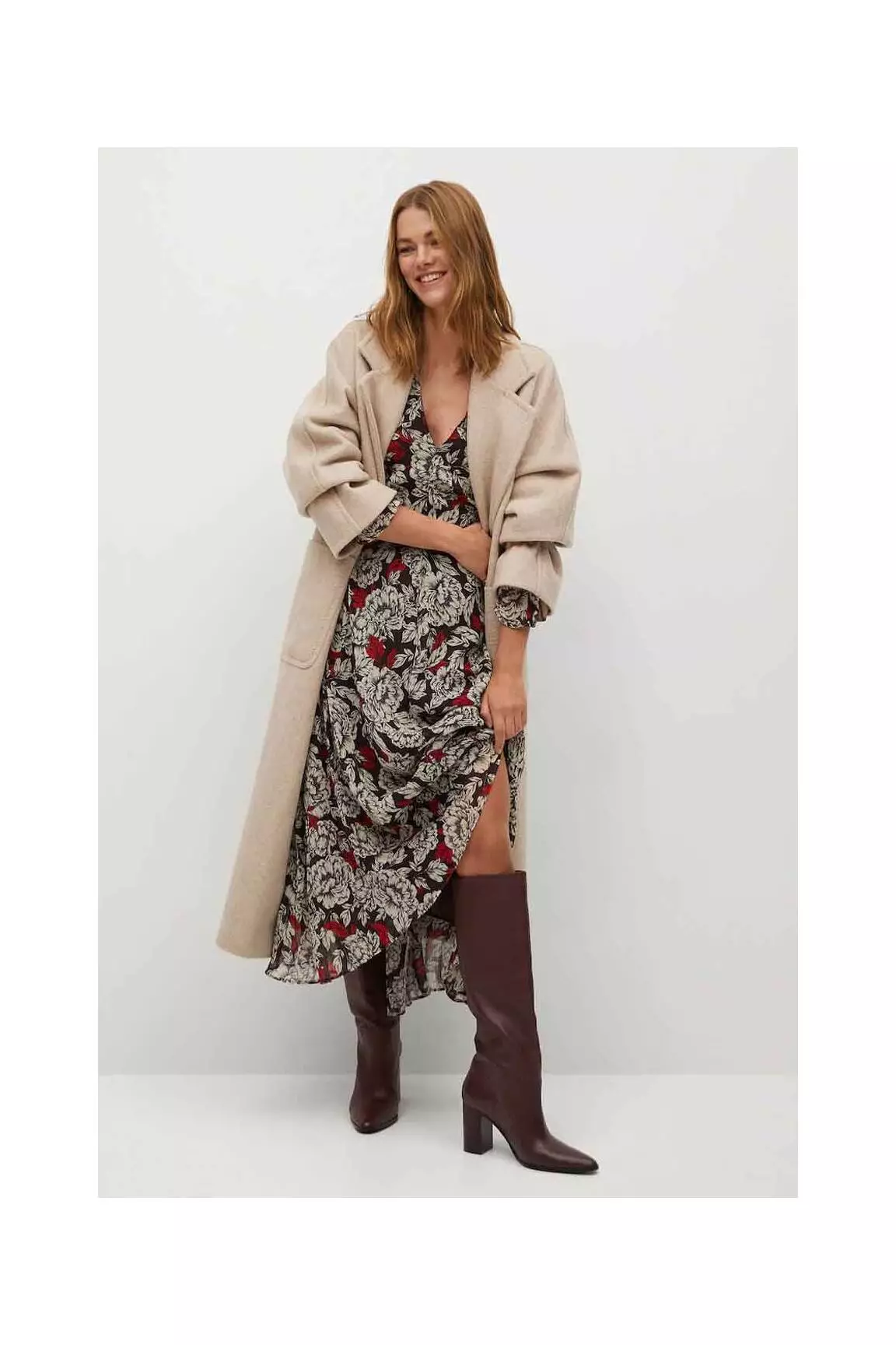 Mango Robes Mi Longues Femme couleur noir