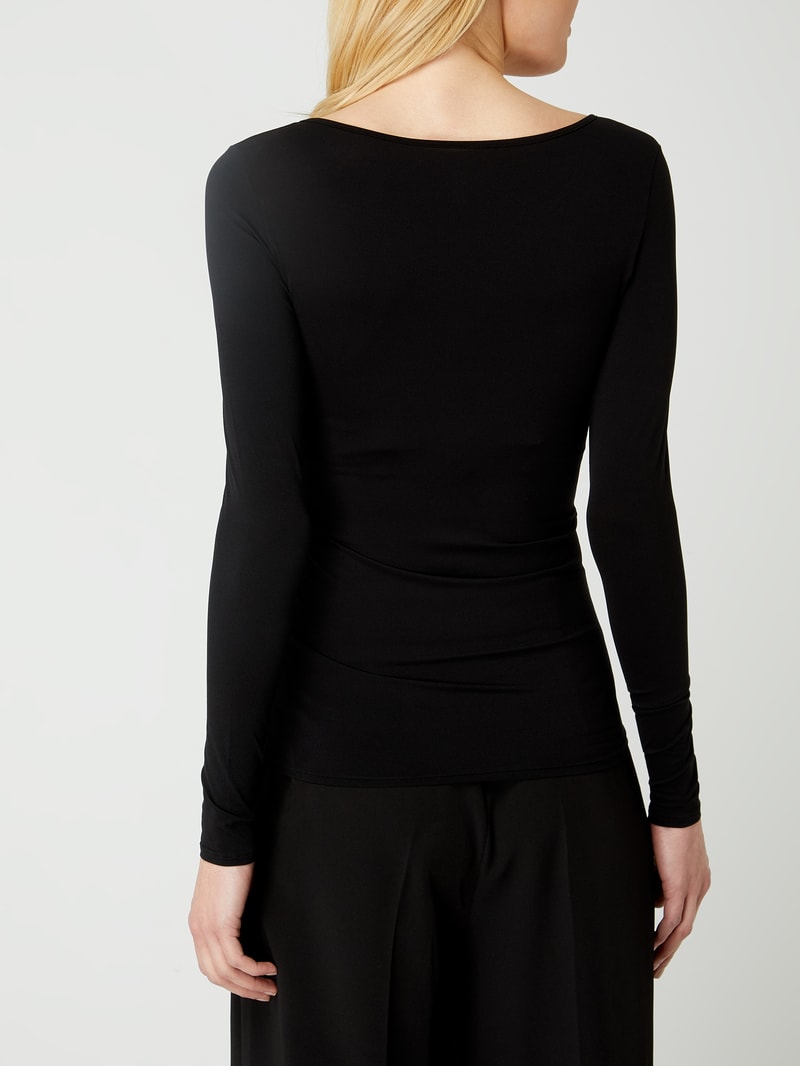 Longsleeve mit Rundhalsausschnitt in schwarz
