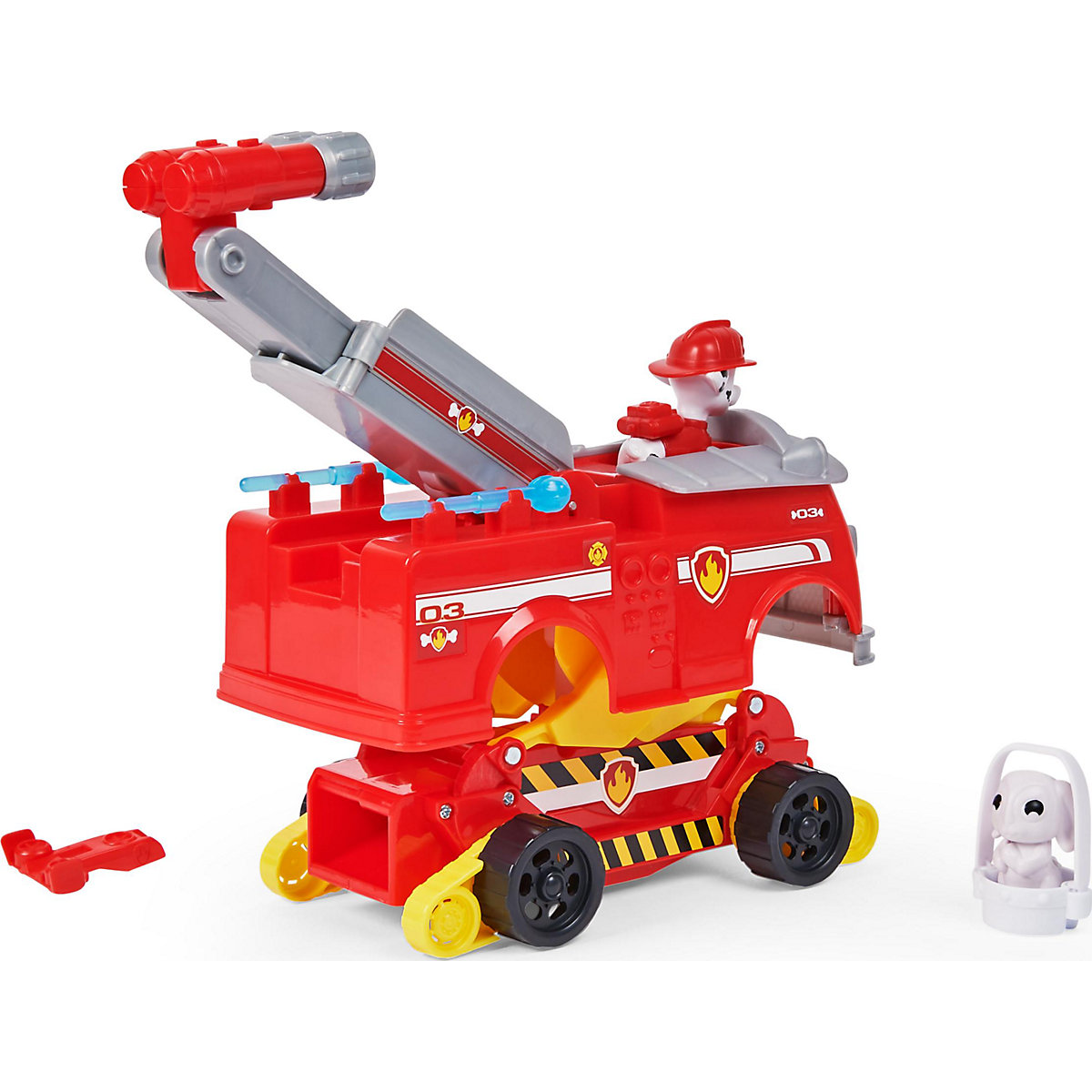 Paw Patrol Marshalls Rise and Rescue verwandelbares Spielzeugauto mit Actionfiguren und Zubehör, ab 3 Jahren, Polizeifahrzeug, Kinderspielzeug