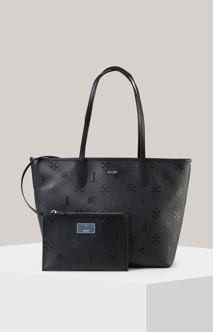 Shopper Decoro Stampa Lara in Schwarz