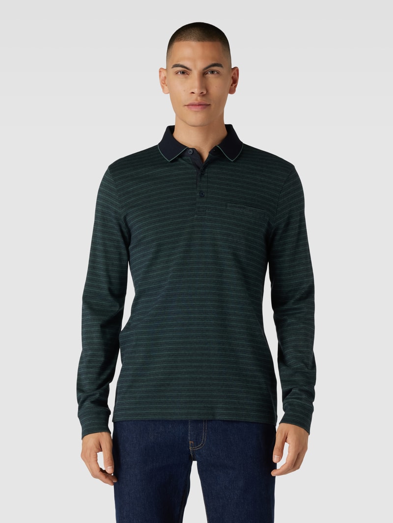 Poloshirt mit Streifenmuster in khaki