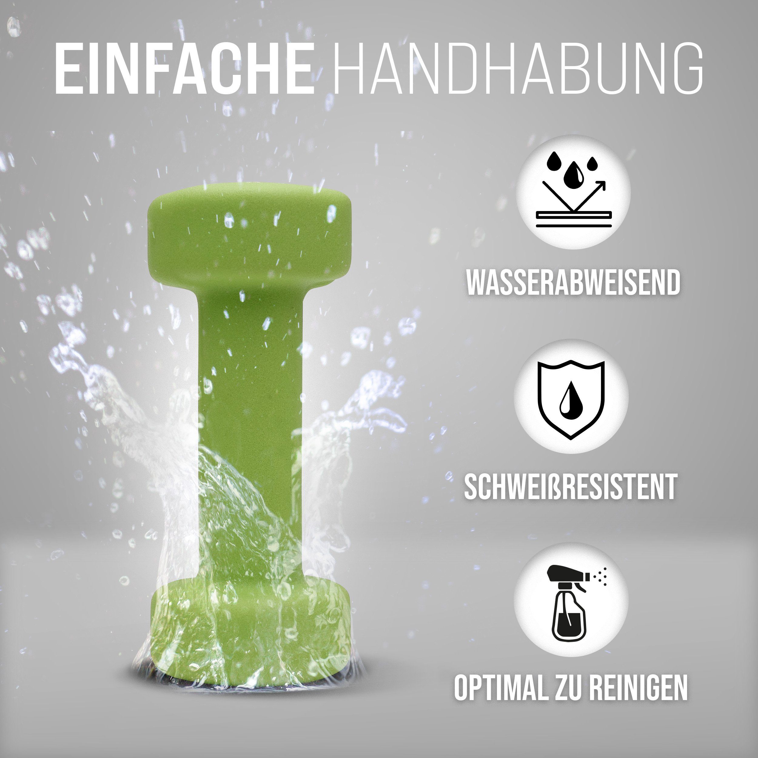 Apollo Hantel-Set Hantel 2er Set Kurzhantel Fitness Hanteln 2 kg bis 10 kg, (2er Set), Rutschfest und robust, für ein effektives Training!