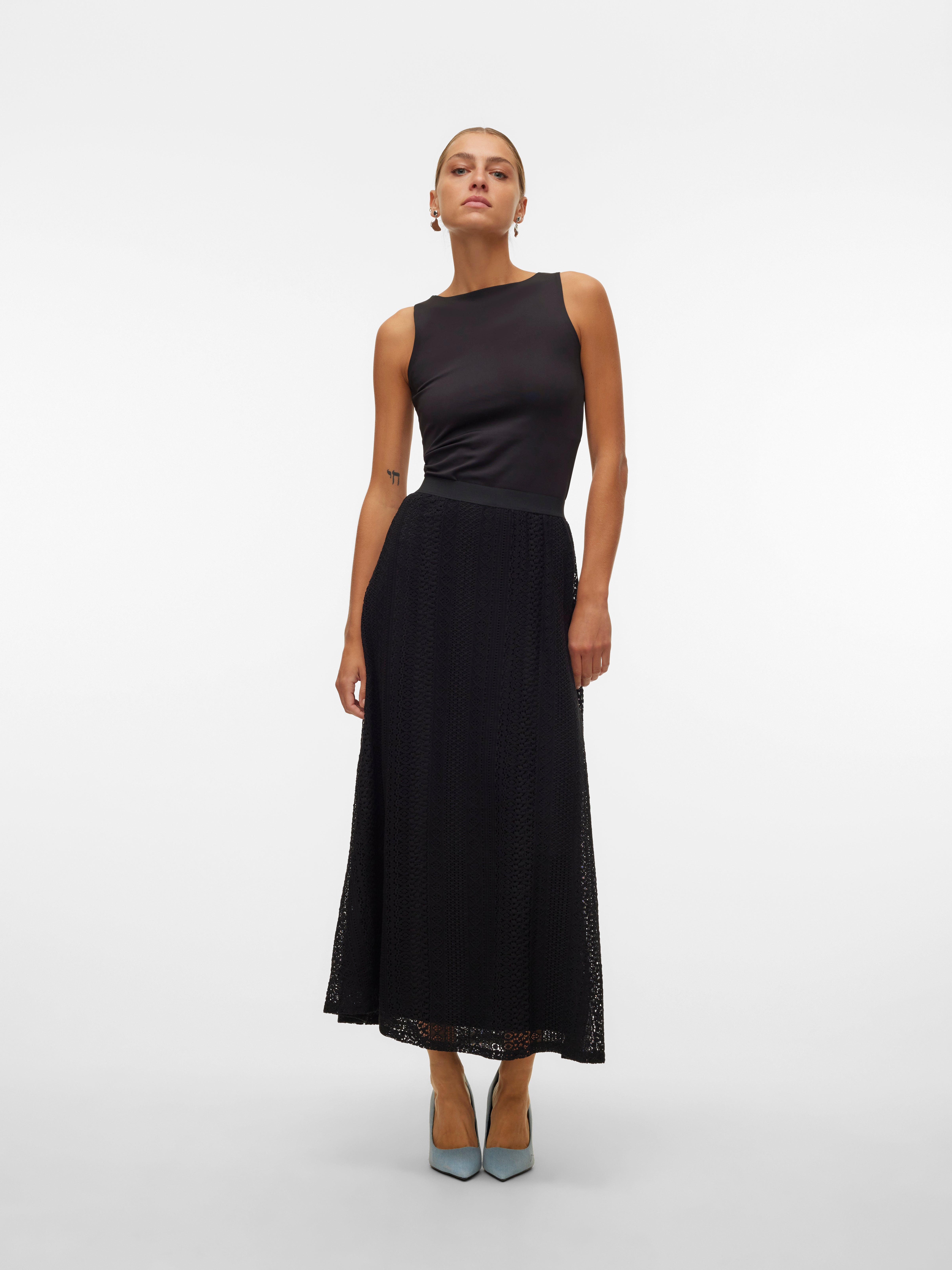 VMHONEY Hohe Taille Langer Rock