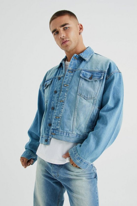 Kastige Jeansjacke