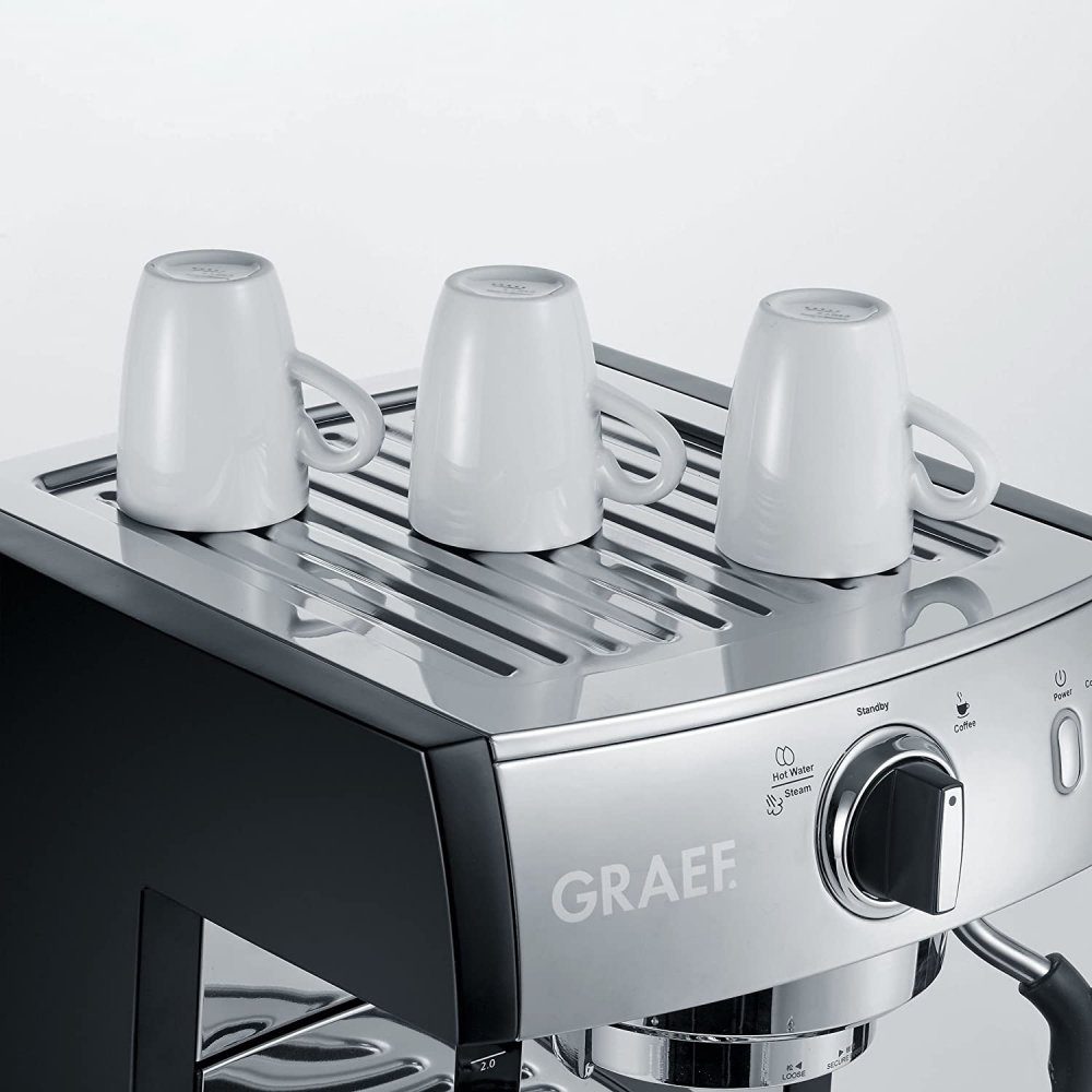 Graef Siebträgermaschine Pivalla ES 702 - Espressomaschine - edelstahl/schwarz