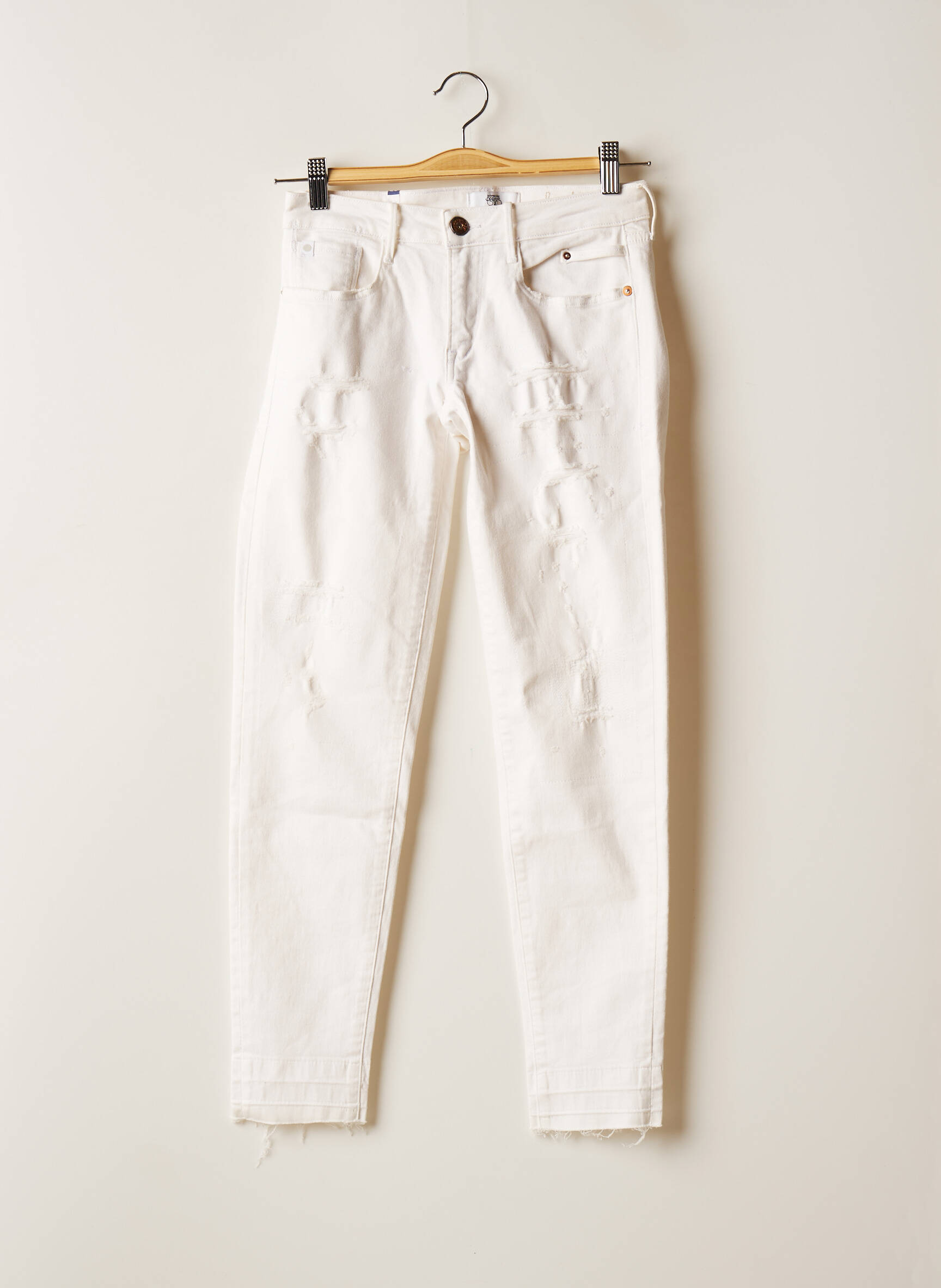 Le Temps Des Cerises Jeans Coupe Slim Femme couleur blanc