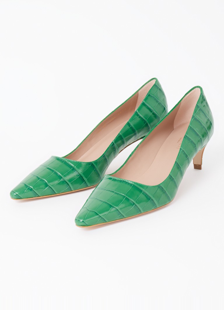 Pantofi cu toc din piele cu efect de crocodil Ava de la LKBennett