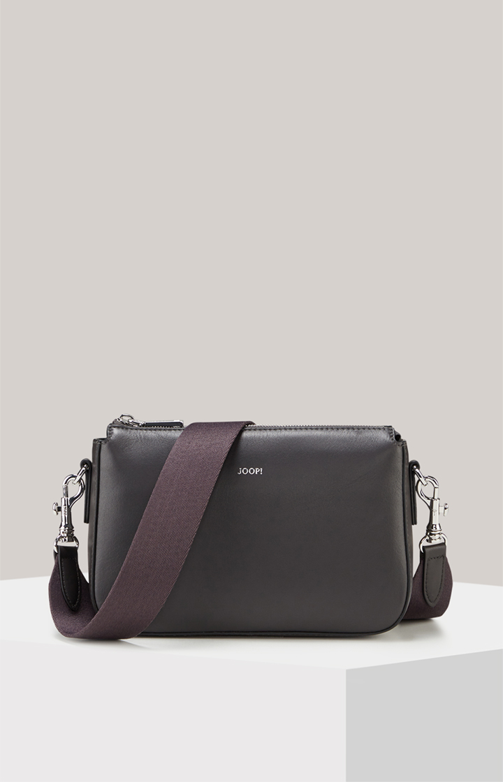 Leder-Schultertasche Sofisticato Jasmina in Grau
