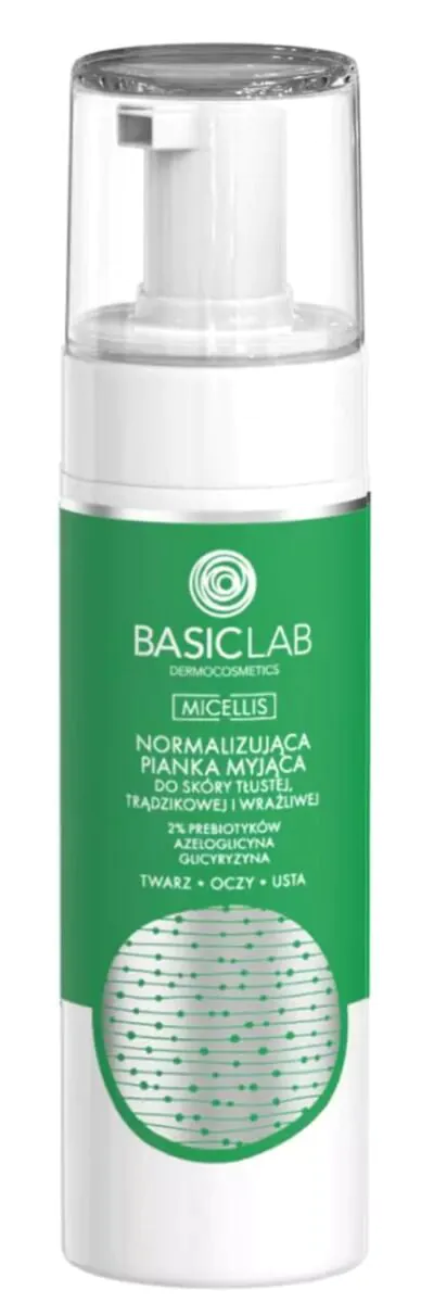 BasicLab normalizirajuća pjena za čišćenje za masnu, aknama sklonu i osjetljivu kožu