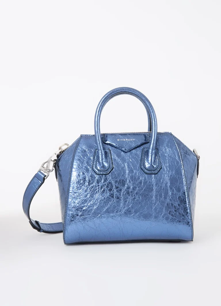 Givenchy Antigonia mini rokassoma no teļādas ar metālisku apdari