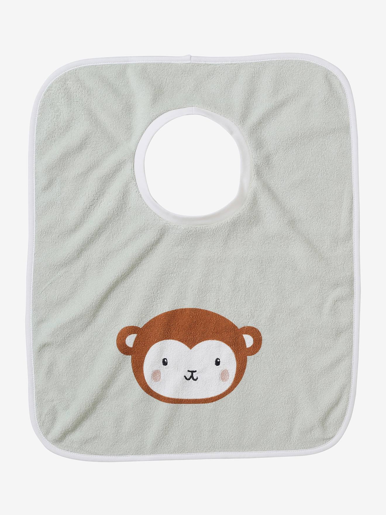 Vertbaudet 3er-Pack Baby Schlupflätzchen, personalisierbar - pack hellgrün pandafreunde