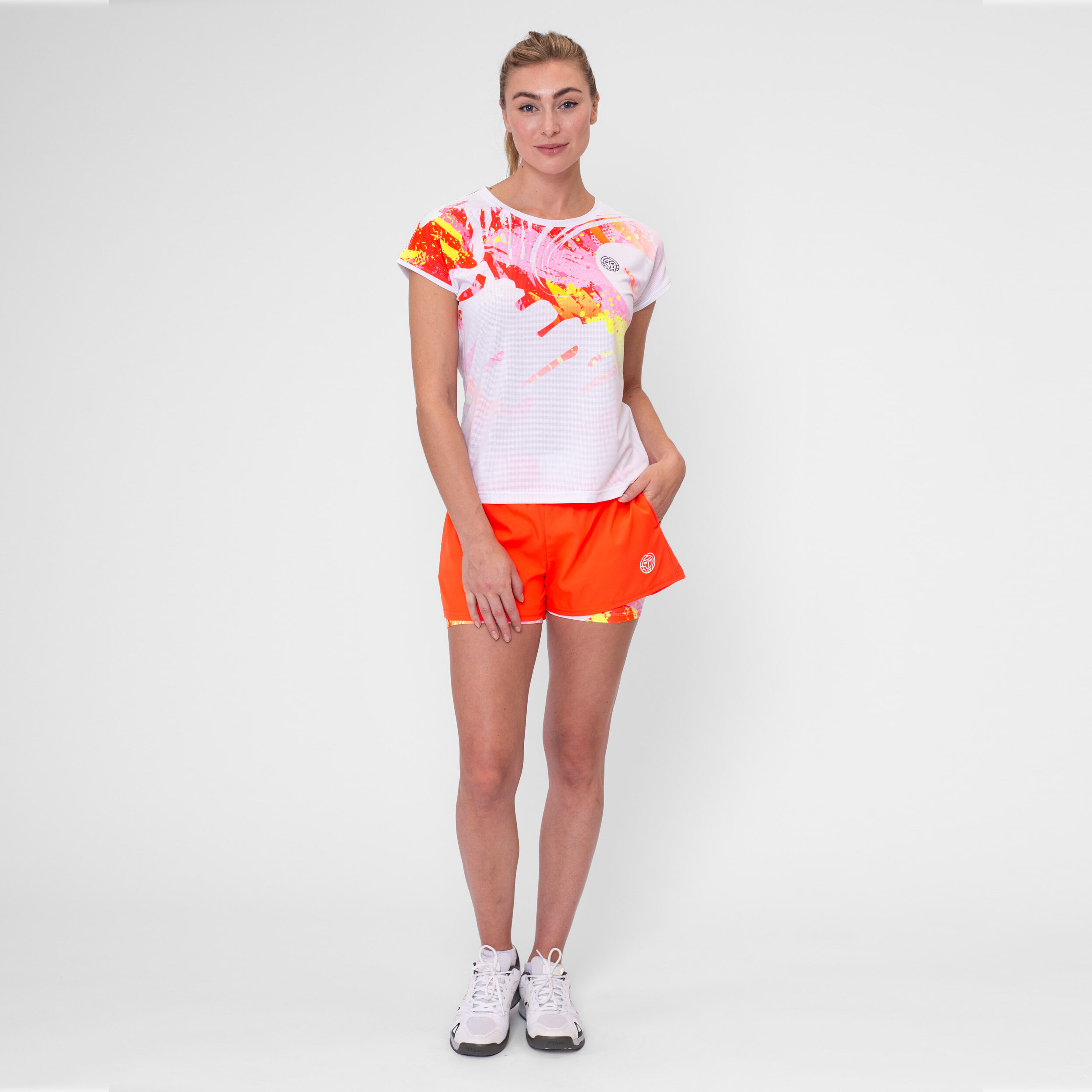 Wild Arts T-Shirt Damen - Weiß, Mehrfarbig