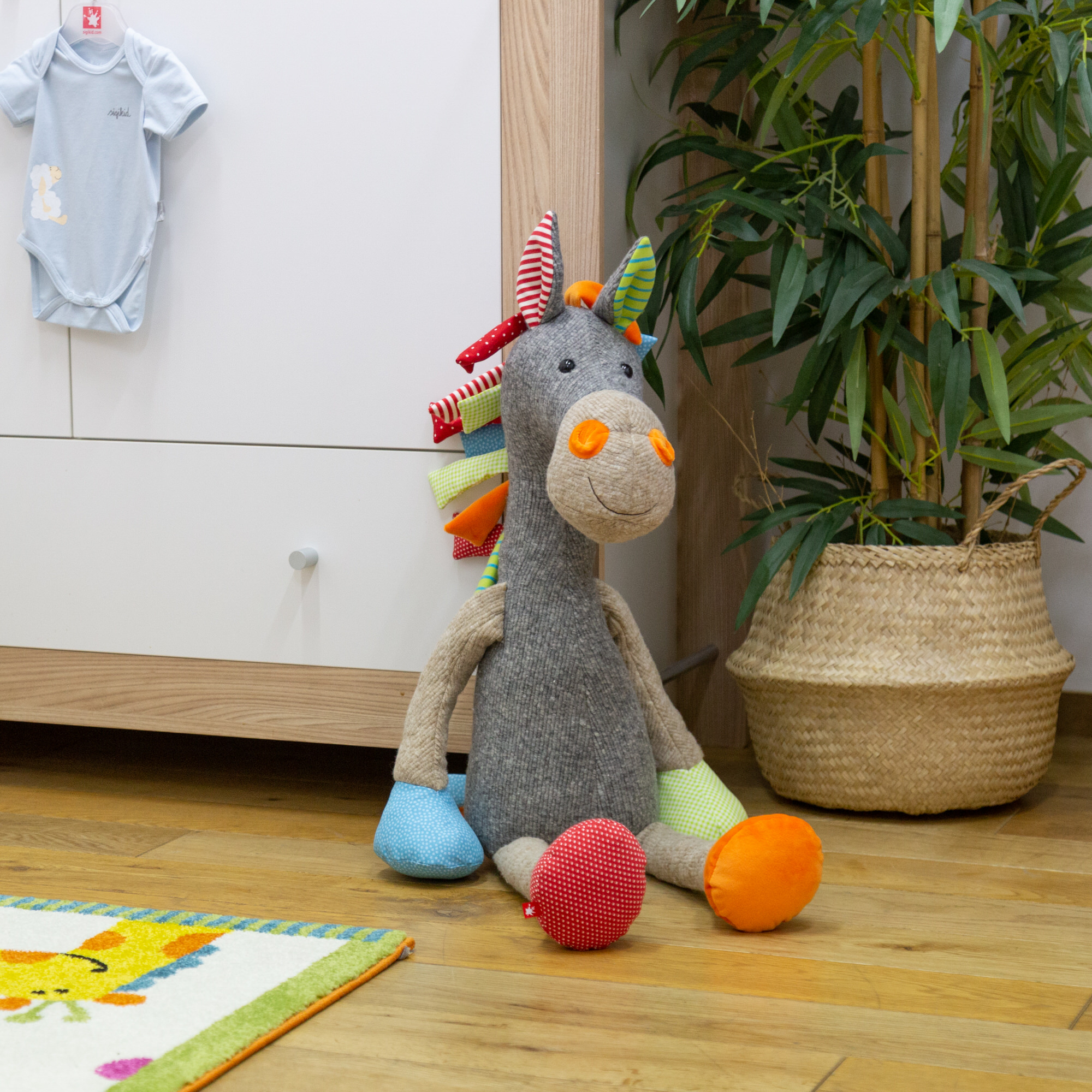 XXL Kuscheltier Pferd im Patchworkstyle