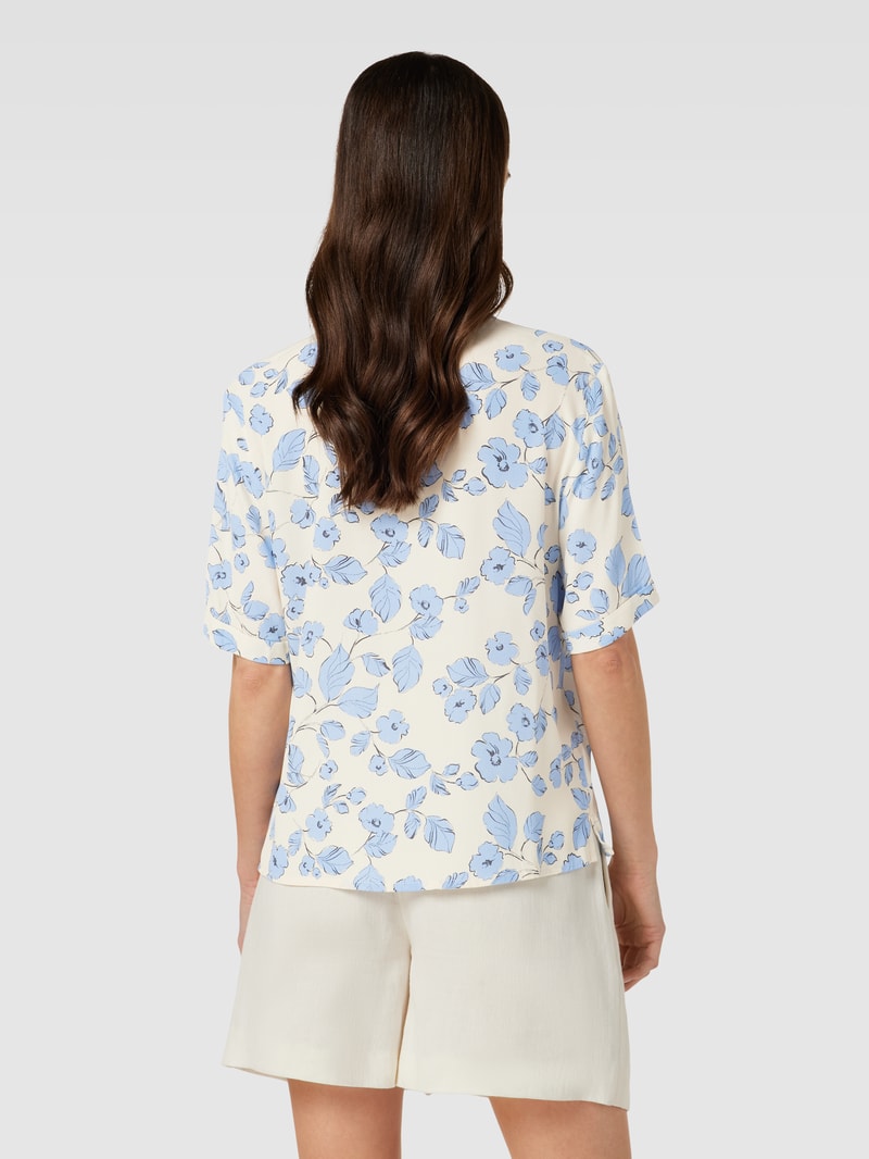 Bluse aus Viskose mit floralem Print in offwhite