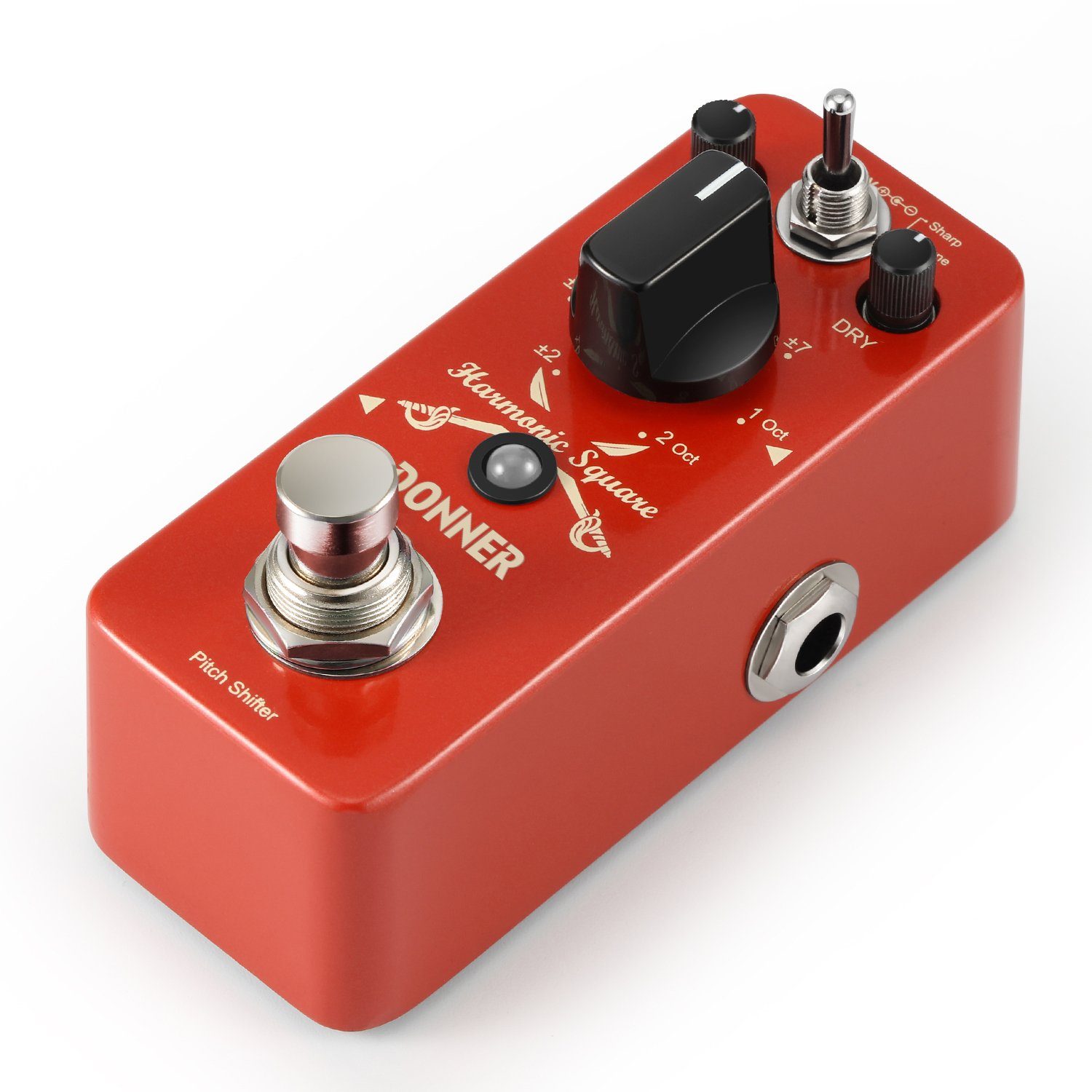 Donner E-Gitarre Oktav Gitarreneffektpedal Harmonic Square Digital Pedal, Ture Bypass, Pitch Shifter 7 Shift-Typen 3 Tonmodi Sharp Detune Flat