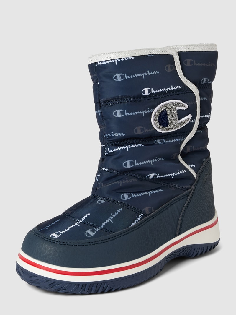 Boots mit Allover-Logo Modell 'FLAKEY' in marineblau