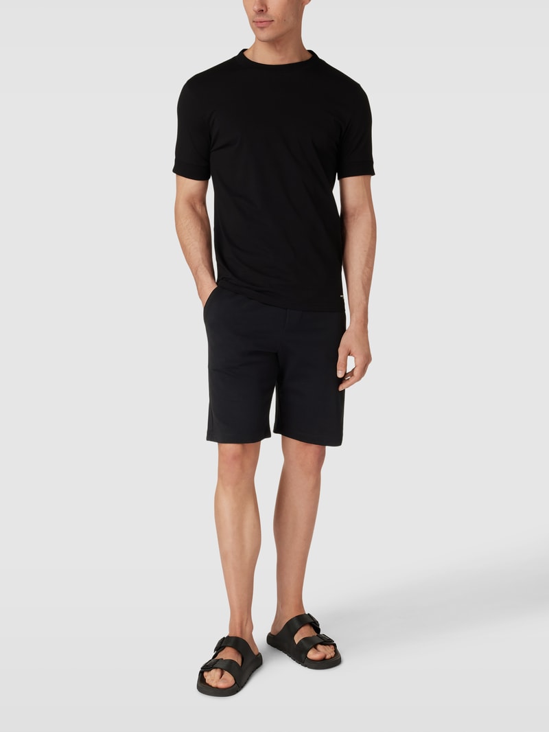 Sweatshorts mit Label-Detail in schwarz