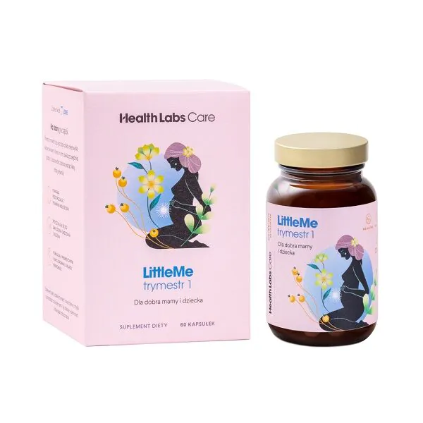„Health Labs Care Little Me“, 1 trimestras, maisto papildas moterims pirmąjį nėštumo trimestrą ir planuojančioms pastoti, kapsulės