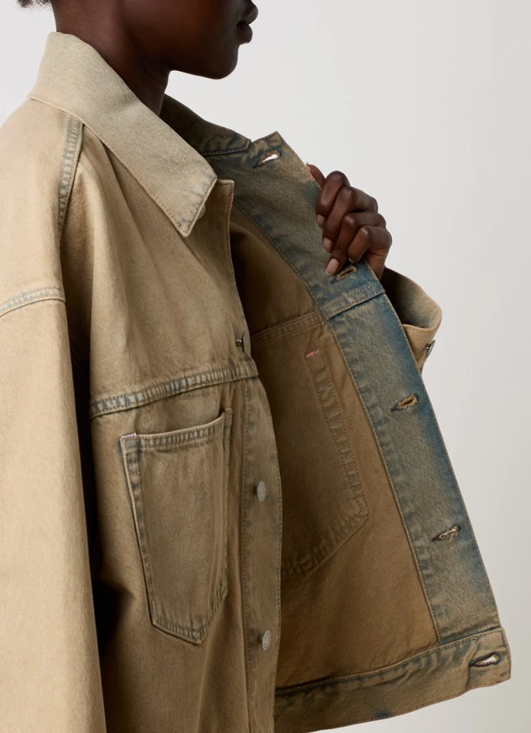 Jachetă din denim Acne Studios cu buzunare la piept