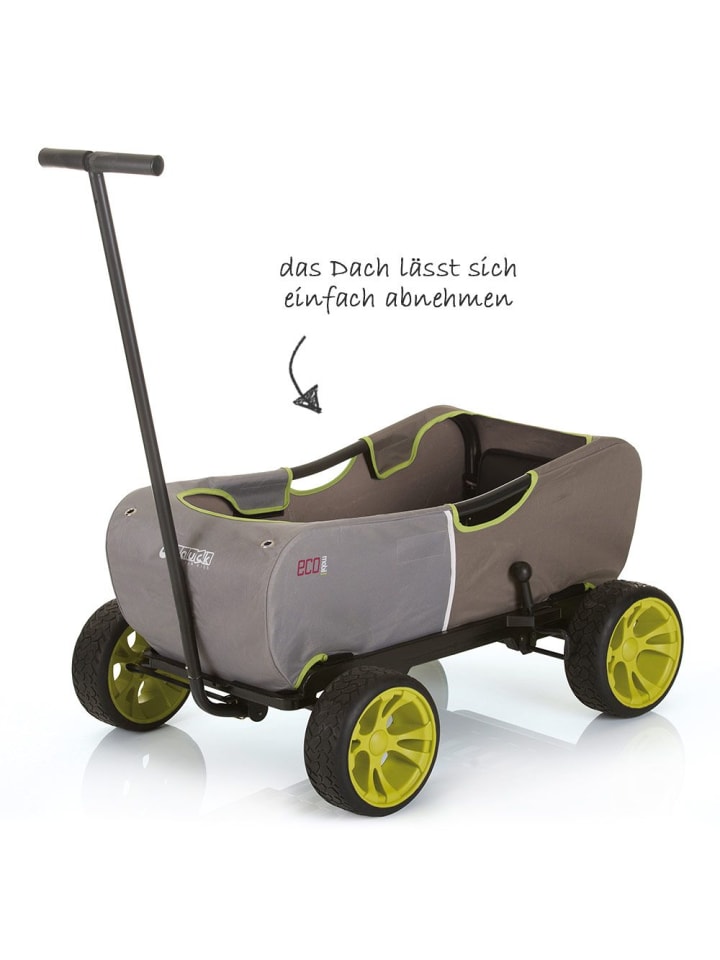 Hauck Toys Bollerwagen Eco Mobil Forest Green - faltbar mit Dach in grau,beige günstig kaufen onesize