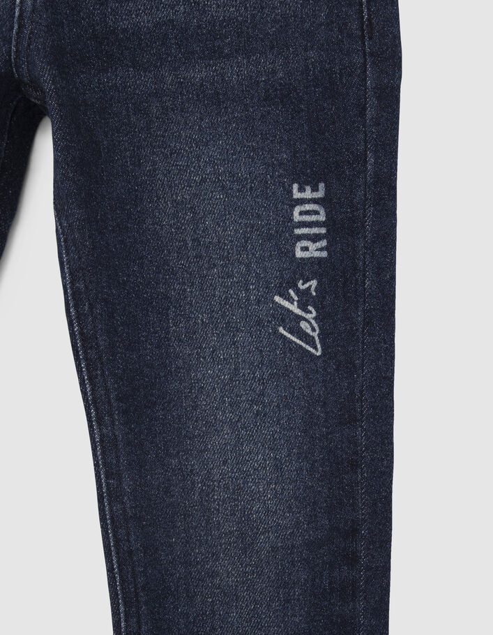 Jean SLIM bleu visuels print et embossé garçon