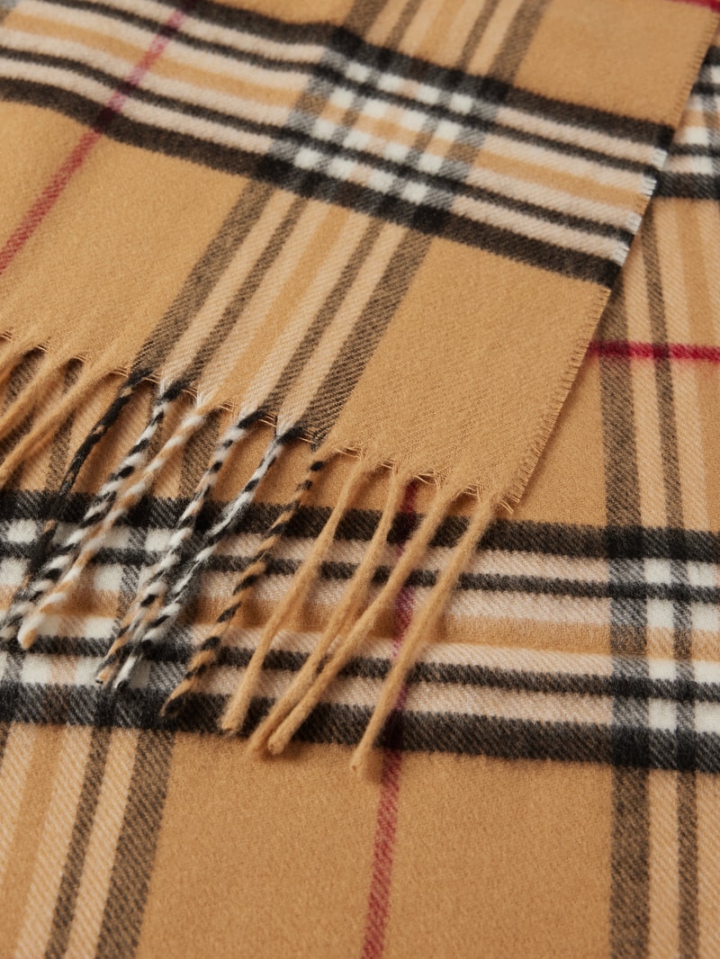 Schal mit Karomuster in camel